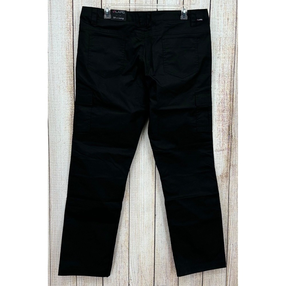 LAPG Pants Womens Size 20 Long Black Stretch ops Tactical Cargo Utility Ripstop - Picture 3 of 9